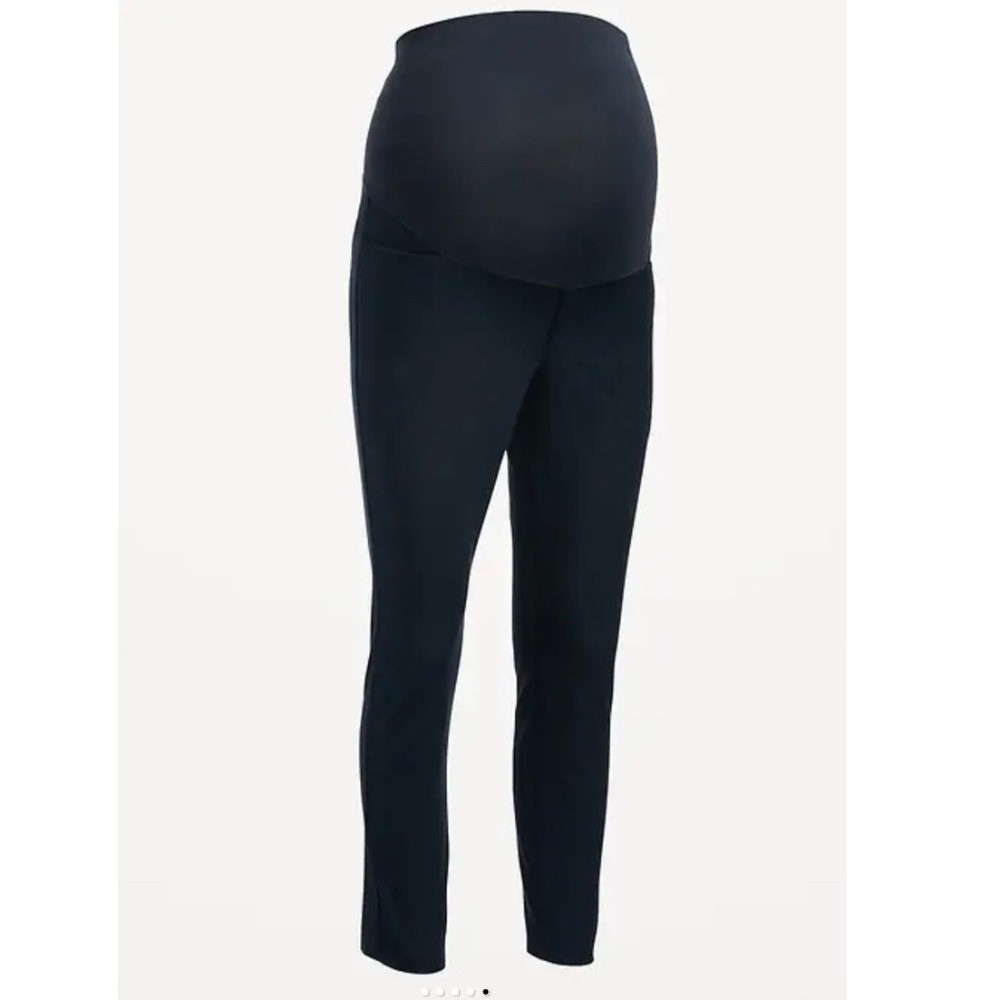 Old Navy Maternity Full Panel Pixie Ankle Pants Navy Blue Womens Size 10 NWT